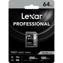 LEXAR 64GB Professional 1667x SDXC UHS-II Hafıza Kartı (V60, U3)