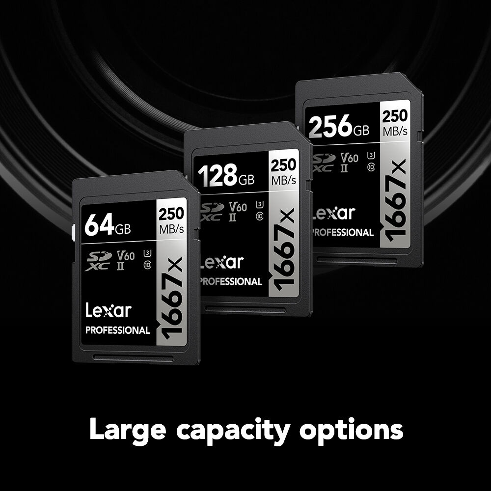 LEXAR 64GB Professional 1667x SDXC UHS-II Hafıza Kartı (V60, U3)