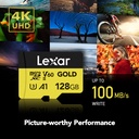 LEXAR 128GB GOLD Serisi microSDXC UHS-II Hafıza Kartı (V60)