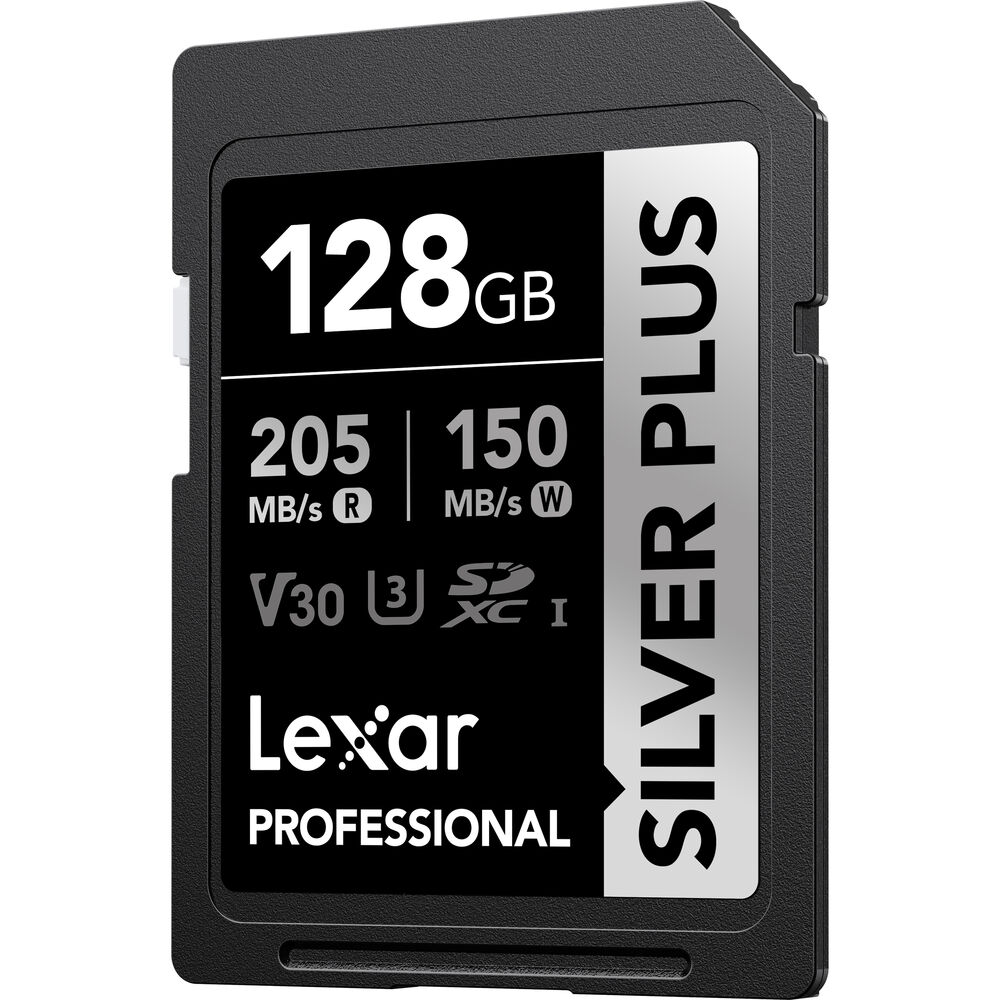 LEXAR 128GB SILVER Plus SDXC Hafıza Kartı (UHS-I, V30)