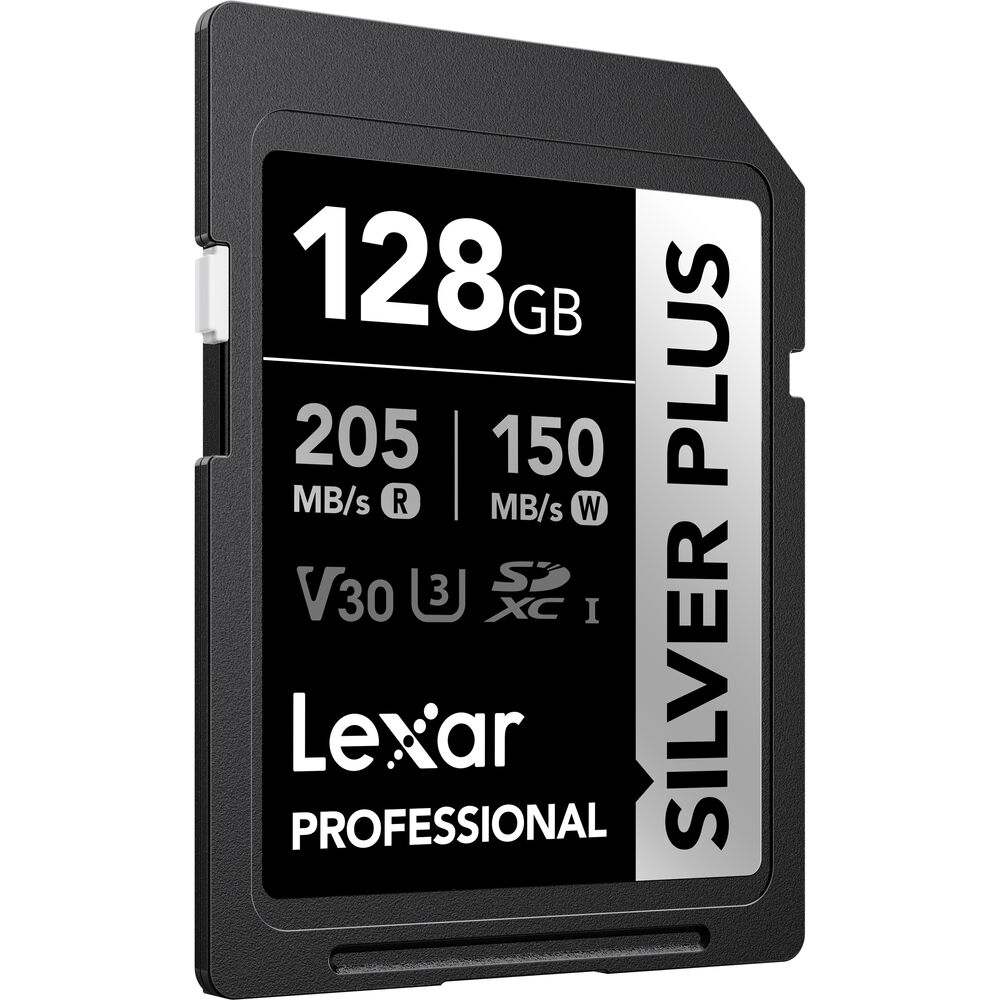 LEXAR 128GB SILVER Plus SDXC Hafıza Kartı (UHS-I, V30)