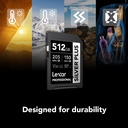 LEXAR 512GB SILVER Plus SDXC Hafıza Kartı (UHS-I, V30)