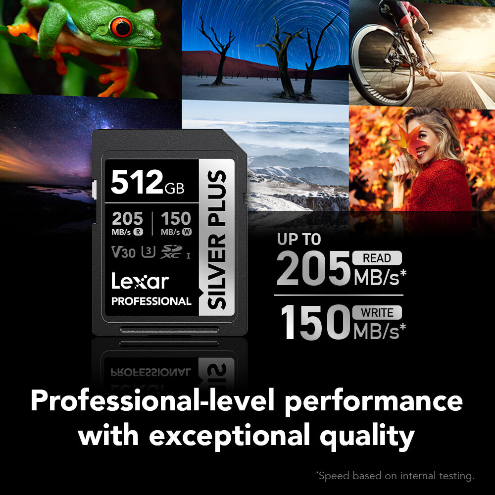 LEXAR 512GB SILVER Plus SDXC Hafıza Kartı (UHS-I, V30)