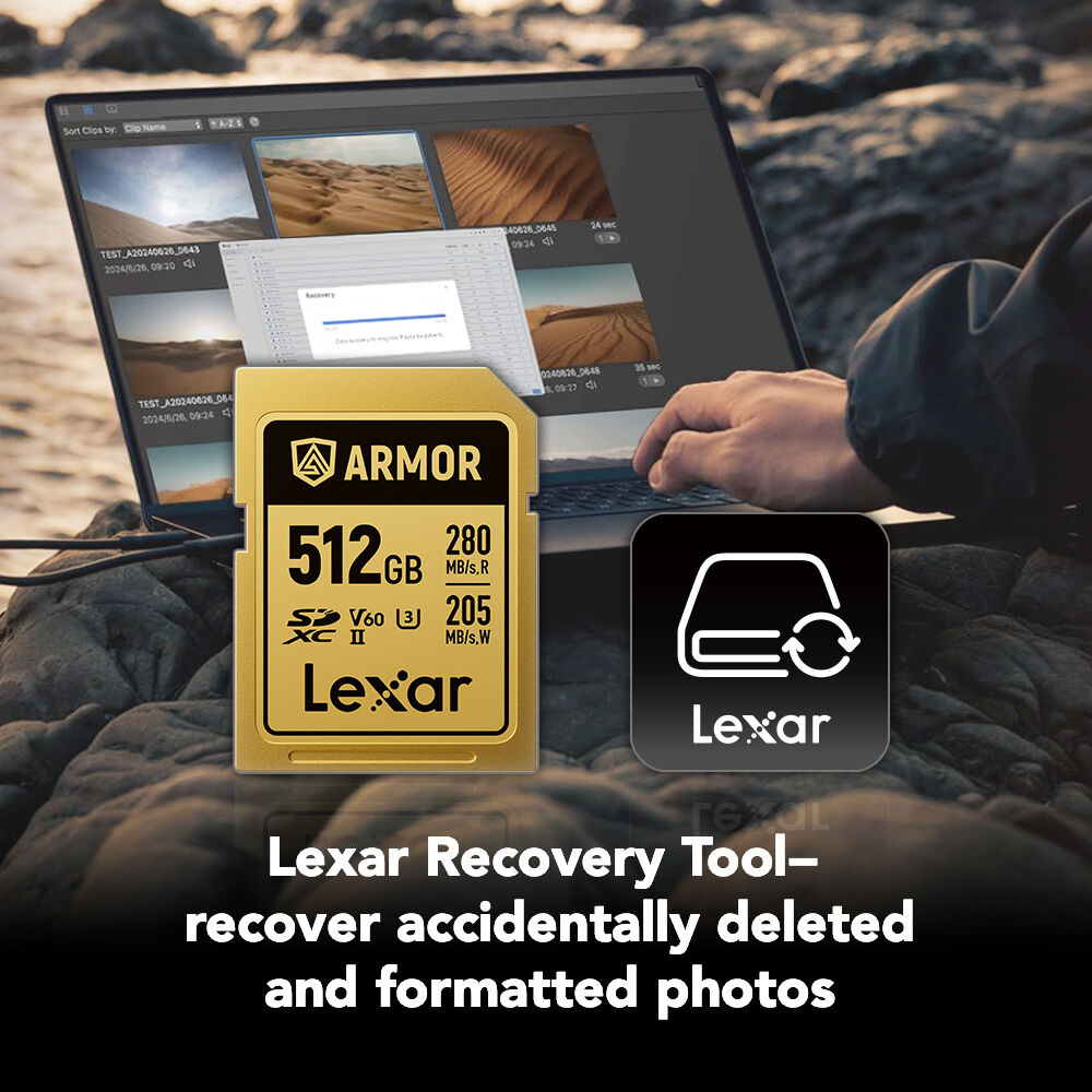 LEXAR 512GB ARMOR GOLD SDXC Hafıza Kartı (V60)