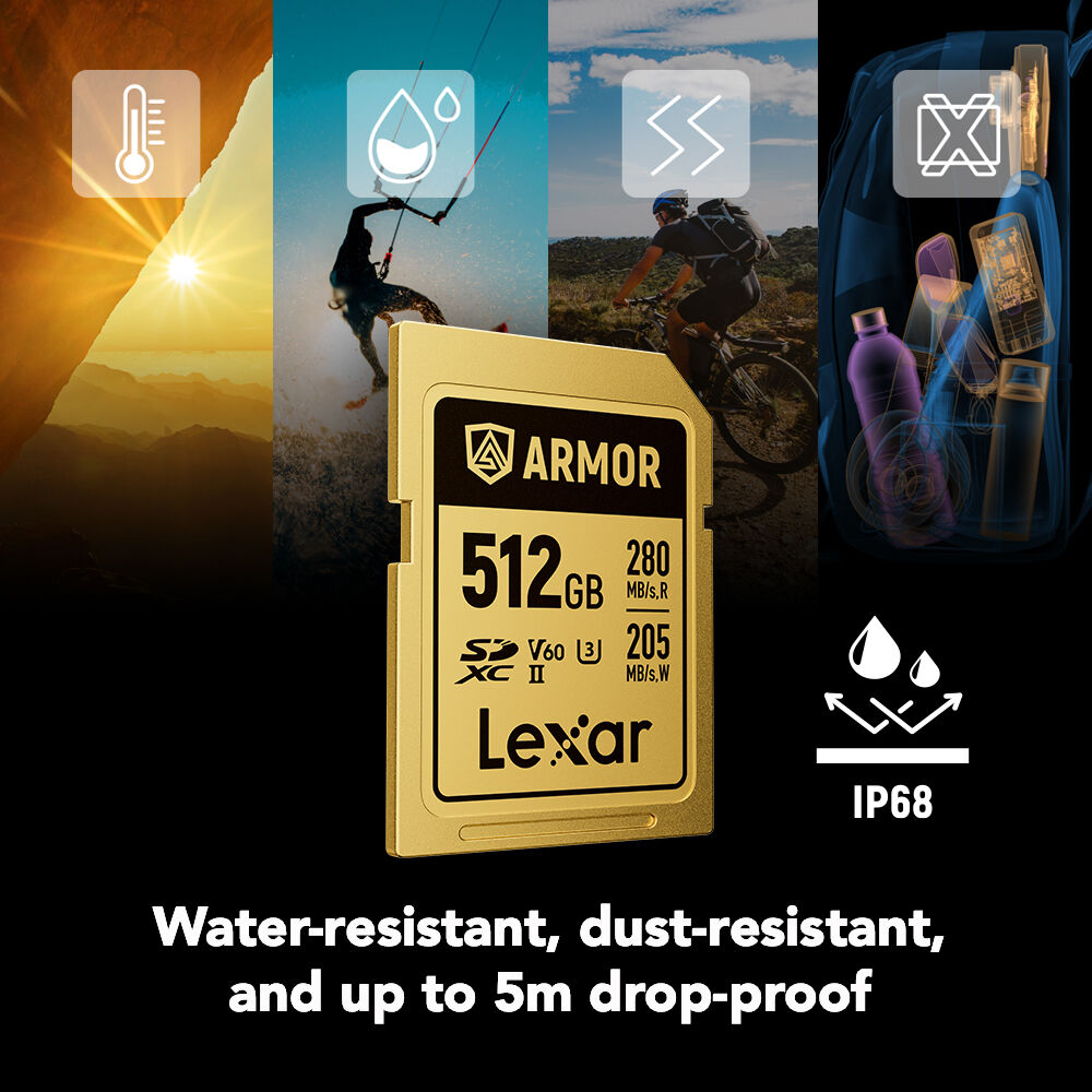 LEXAR 512GB ARMOR GOLD SDXC Hafıza Kartı (V60)