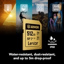 LEXAR 512GB ARMOR GOLD SDXC Hafıza Kartı (V60)
