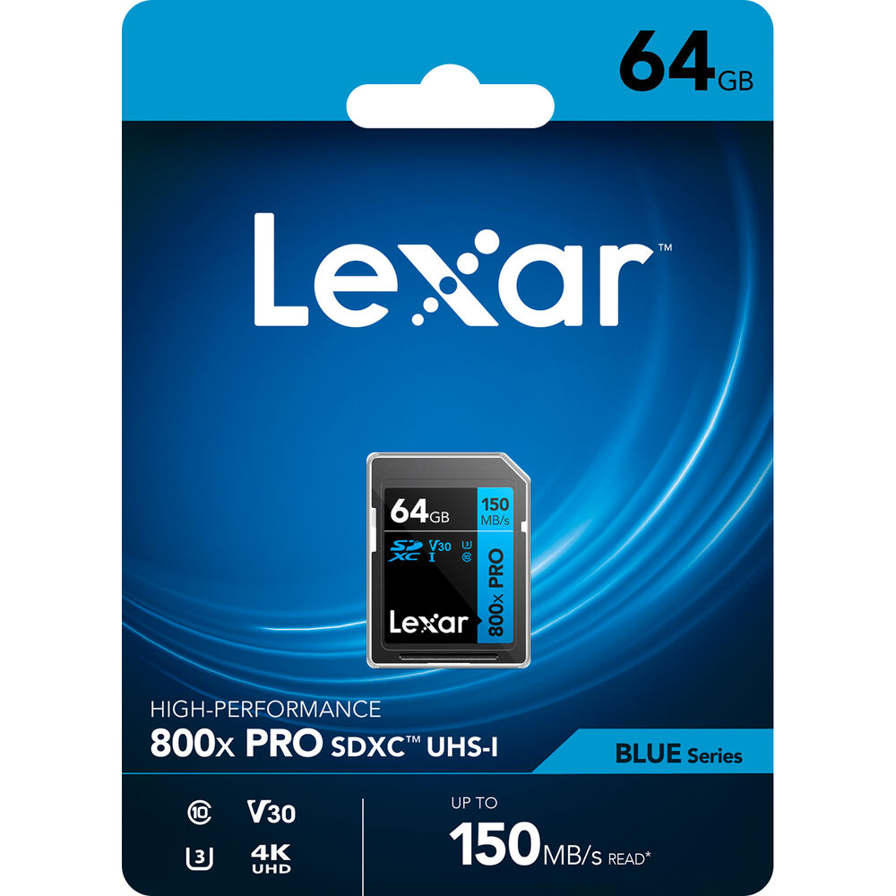 LEXAR 64GB SDXC Hafıza Kartı (V30)