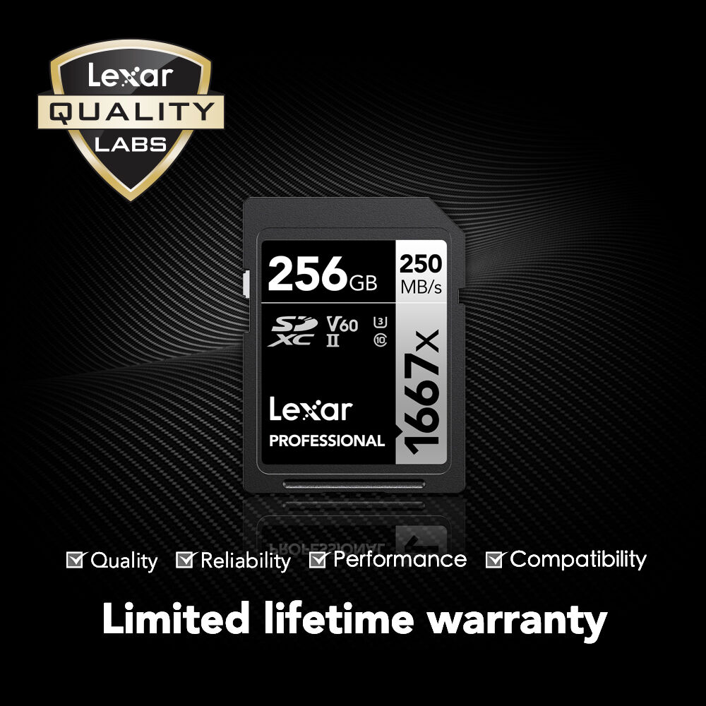 LEXAR 256GB Professional 1667x SDXC UHS-II Hafıza Kartı (V60)