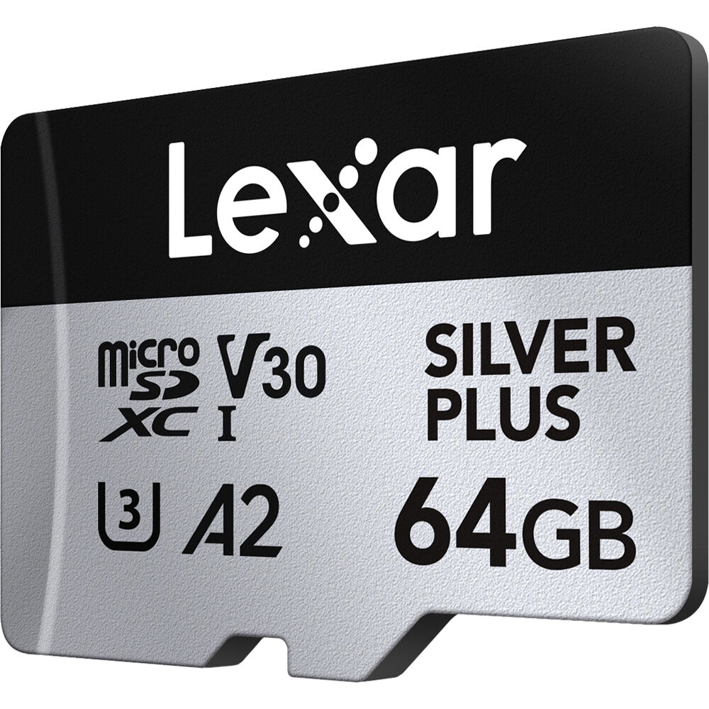 LEXAR 64GB SILVER Plus microSDXC Hafıza Kartı (UHS-I, V30)