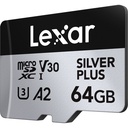 LEXAR 64GB SILVER Plus microSDXC Hafıza Kartı (UHS-I, V30)