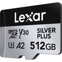 LEXAR 512GB SILVER Plus microSDXC Hafıza Kartı (Adaptörlü, UHS-I, V30)
