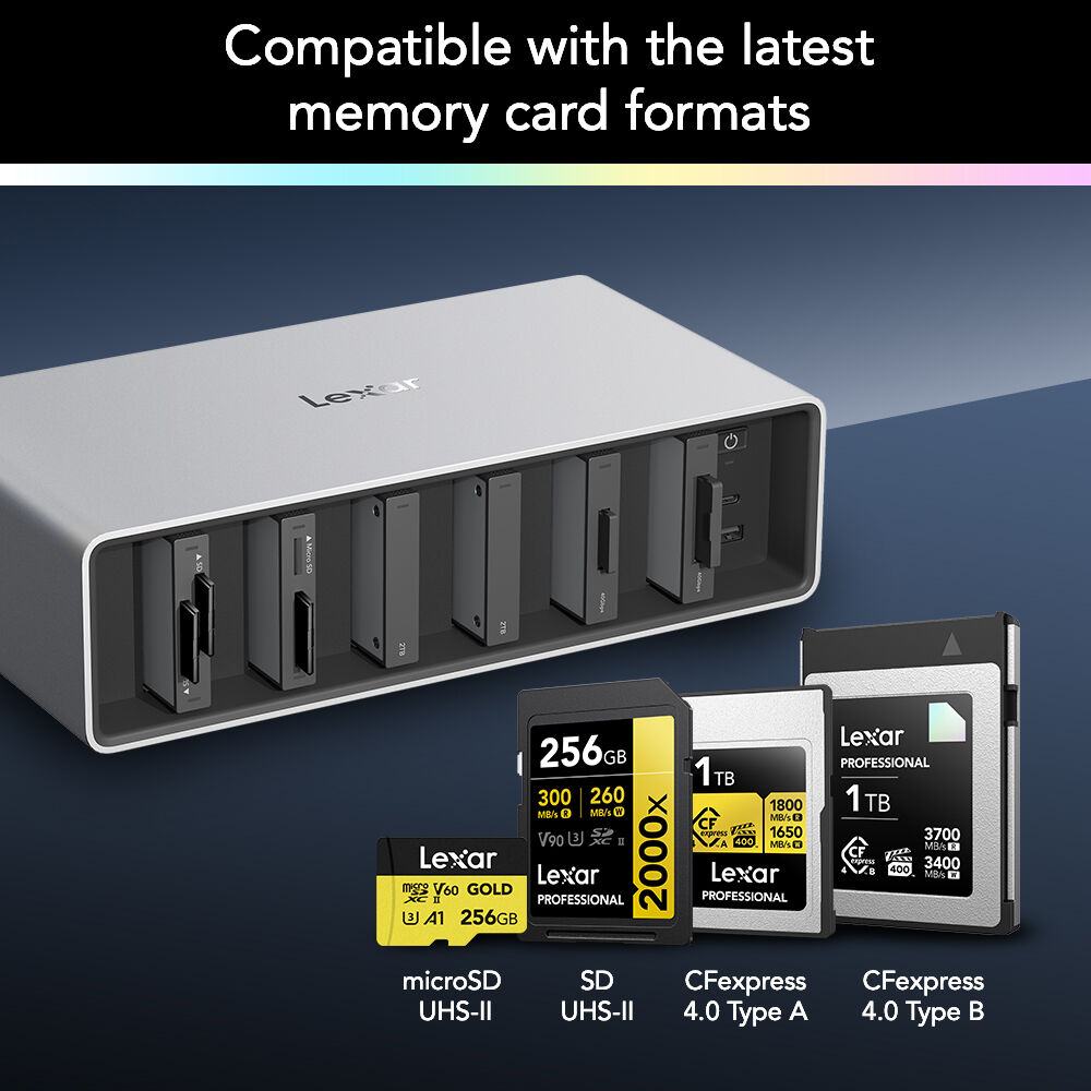 LEXAR Professional Workflow Thunderbolt 4 Dock (6 Modül Yuvalı)