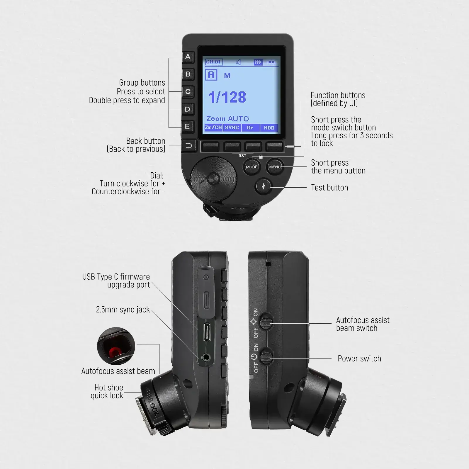 NEEWER QPRO-S Sony Uyumlu TTL Kablosuz Flaş Tetikleyici