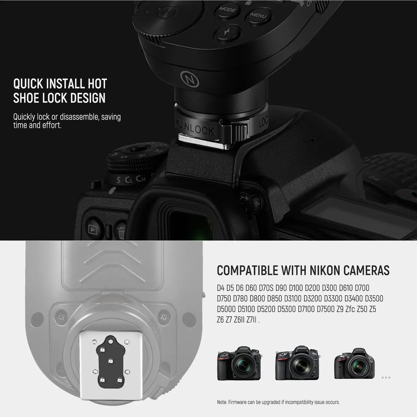 NEEWER QPRO-N Nikon Uyumlu TTL Kablosuz Flaş Tetikleyici
