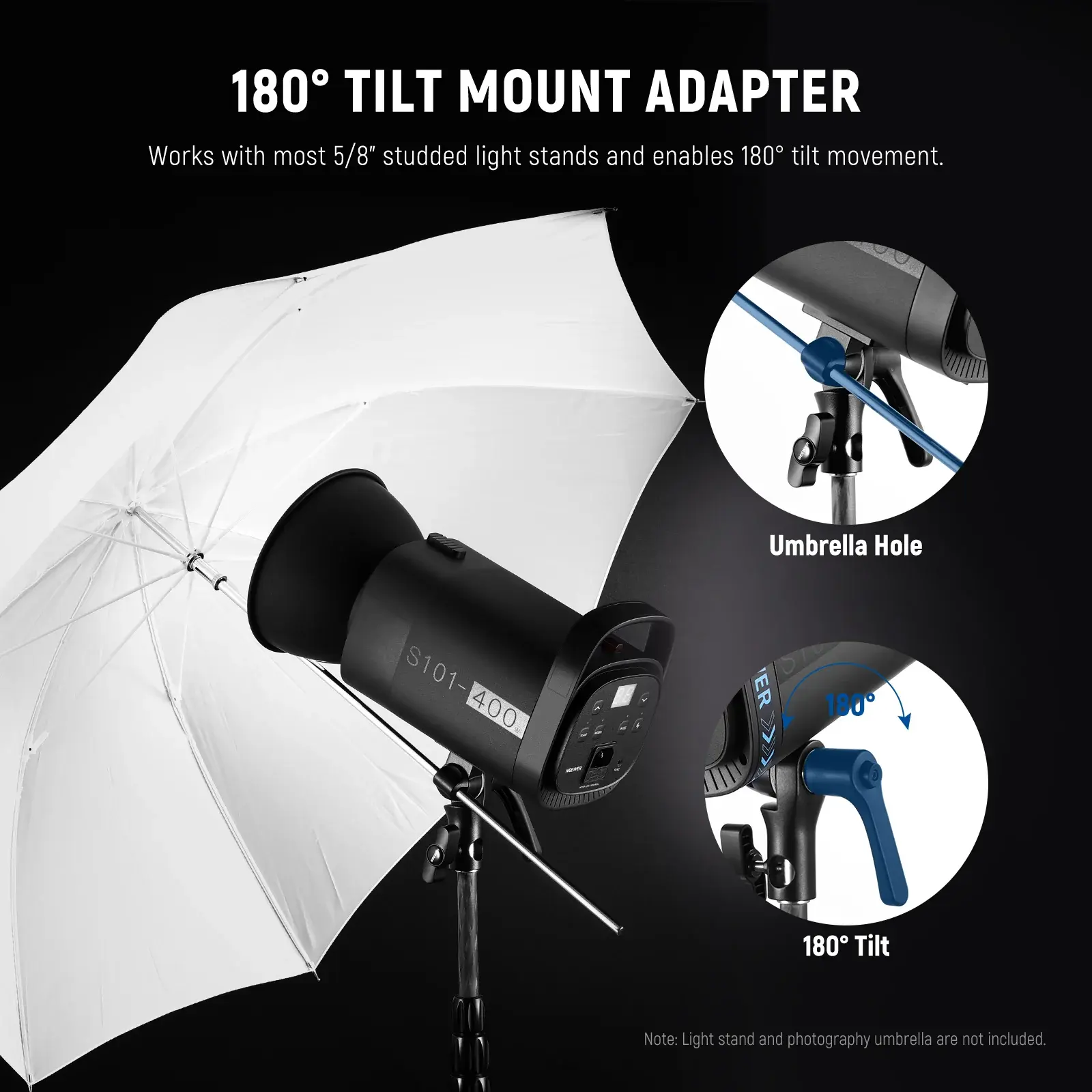 Neewer S101-400W 2'li Stüdyo Flaş Seti