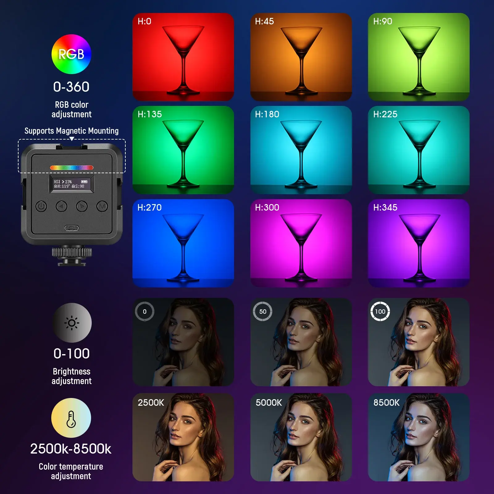 NEEWER RGB61 RGB Mini Mobil Video Işığı
