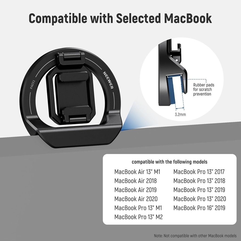 NEEWER PA031 Laptop MagsafeTutucu & Coldshoe Mount
