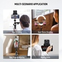NEEWER SP-08 Metal Telefon Tripod Montaj Adaptörü (Çift Telefon Tutuculu)
