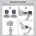 NEEWER GM47 Kamera Quick Release Plate Kiti (Ronin RS & PD Capture Uyumlu, Otomatik Kilit)