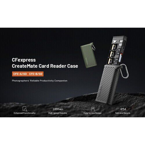 PGYTECH CFexpress CreateMate Card Reader Type A/SD(Moss Green)