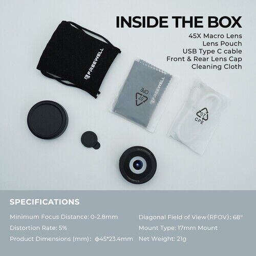Freewell SHERPA 17mm mount  45x Macro Lens