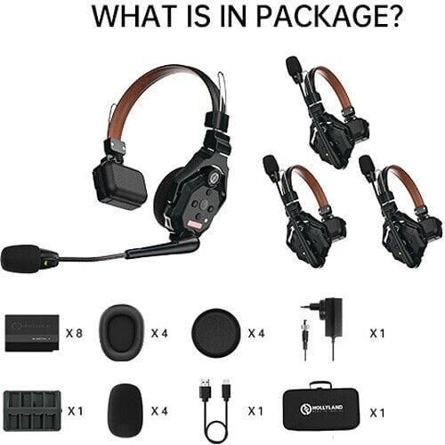 Hollyland Solidcom C1 PRO-4S Profesyonel Kablosuz Intercom Sistemi (4 Kullanıcı)