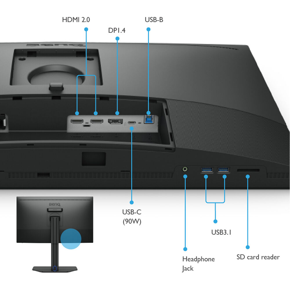 BenQ SW272U 27 4K AdobeRGB 90W USB-C Fotoğraf ve Renk Düzenleme Monitörü