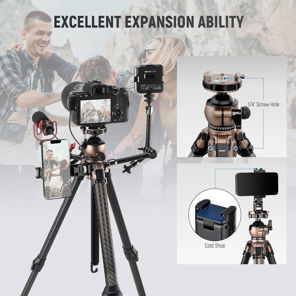 Neewer LITETRIP LT35 Karbon Fiber Tripod (49-155cm) 1,13kg