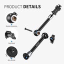 Neewer ST-20 11'' 28cm  1/4'' Vidalı Magic Arm & Yengeç Clamp