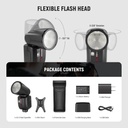 Neewer Z2PRO-C Canon Uyumlu 76W Yuvarlak Kafa Akülü Tepe Flaşı