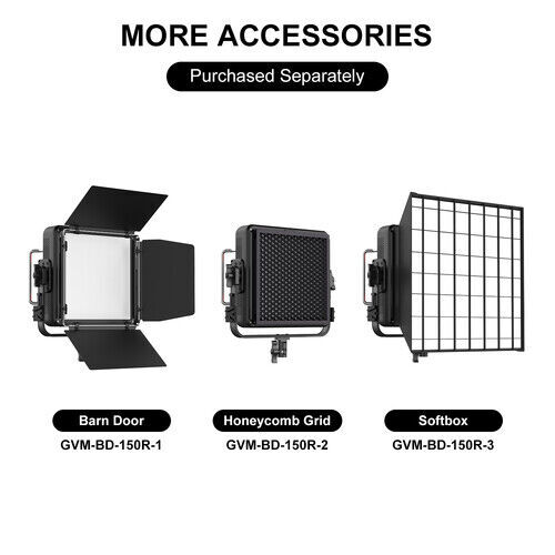 GVM YU150R 150W RGB LED Panel Işık (Hardcase)