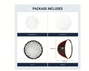 GVM 60cm Kolay Kurulum Gridli Parabolik Softbox