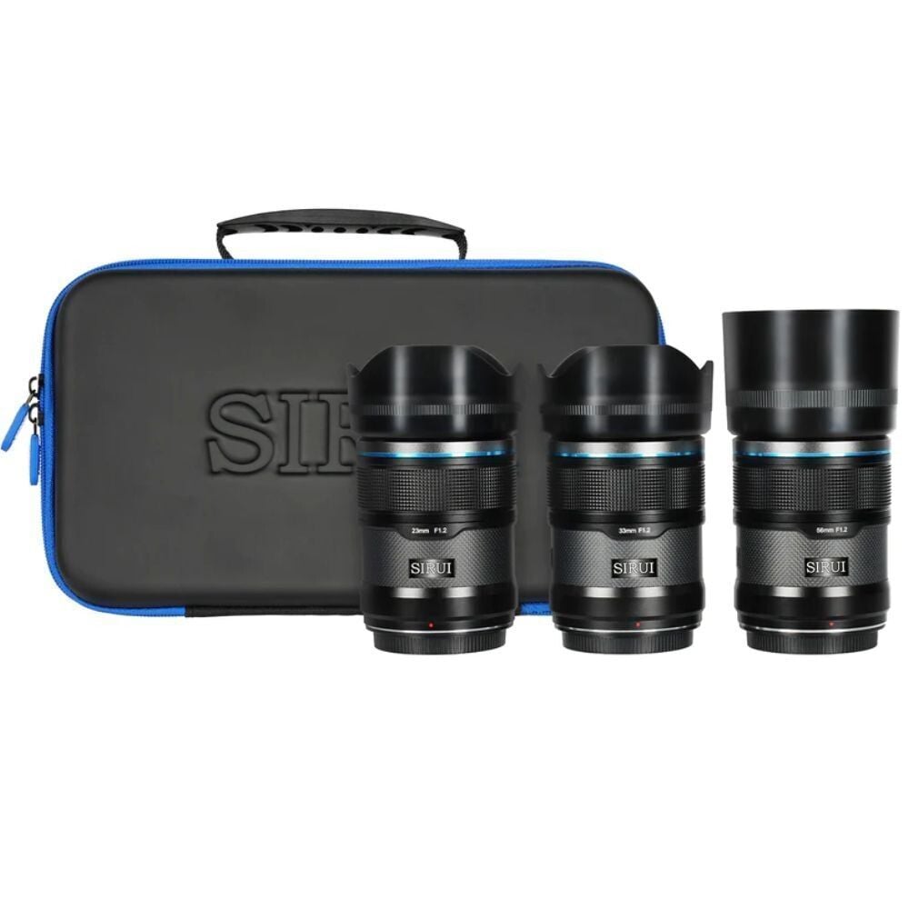 Sirui Sniper F1.2 APS-C Autofocus Fujifilm X Mount 3'lü Lens Kiti (Siyah)