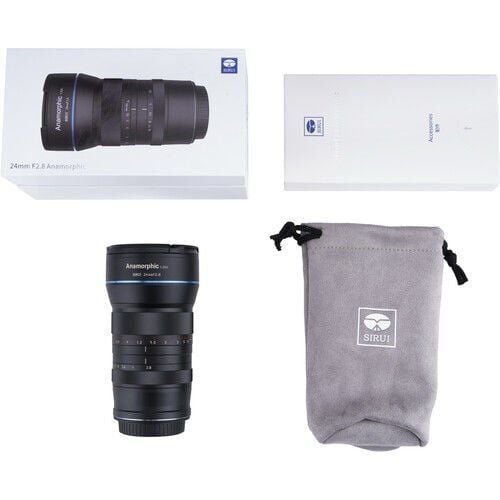 Sirui 24mm F2.8 1.33x APS-C Anamorfik Lens (Fuji X Mount) – Profesyonel Video Lens | 2 Yıl Türkiye Distribütör Garantili