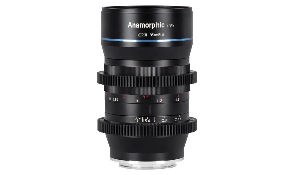 Sirui 35mm F1.8 1.33x APS‑C Anamorfik Lens (MFT + E Mount Adaptör) – Profesyonel Sinema Lens