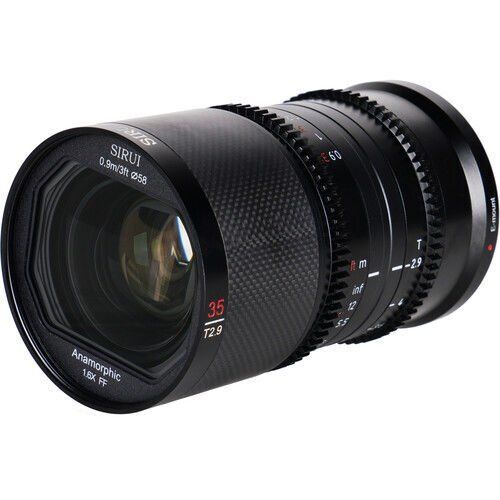 Sirui Saturn 35mm T2.9 1.6x Full-Frame Karbon Fiber Anamorfik Lens (RF Mount, Mavi Flare)