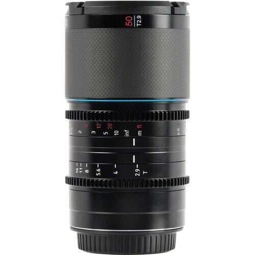Sirui Saturn 50mm T2.9 1.6x Full-Frame Karbon Fiber Anamorfik Lens (E Mount, Mavi Flare)