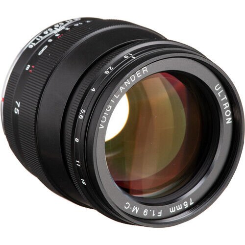 Voigtländer Ultron 75mm F1.9 VM MC Leica M Mount Lens (Multicoated - Mat Siyah)
