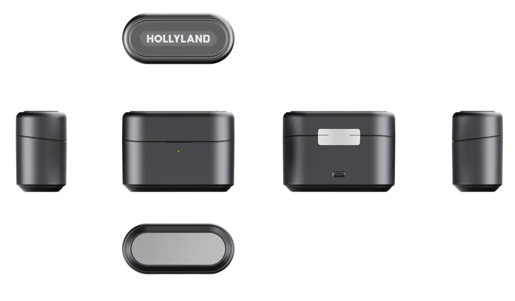 Hollyland Lark M2S Ultimate Combo İkili Kablosuz Mikrofon Sistemi - Siyah