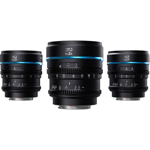 Sirui Night Walker T1.2 S35 Sony E Mount Cine Prime 3'lü Lens Kit