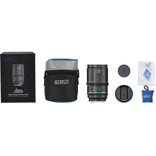 Sirui Astra Series AF 50mm T1.8 1.33x Full Frame Blue Flares Anamorphic Nikon Z Mount Lens