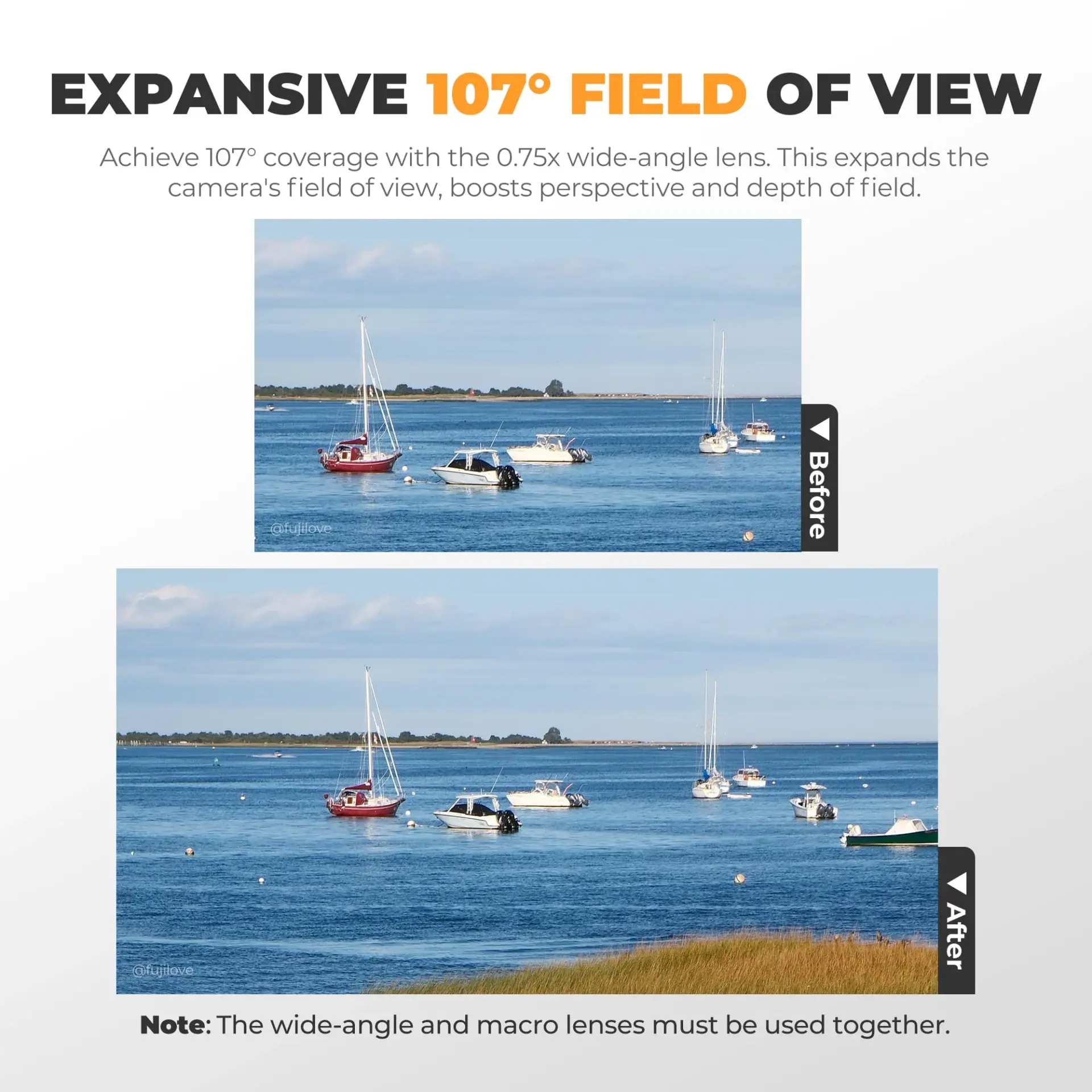 Freewell 2-in-1 Wide-Angle and Macro Lens for FUJIFILM X100 Series (Siyah)