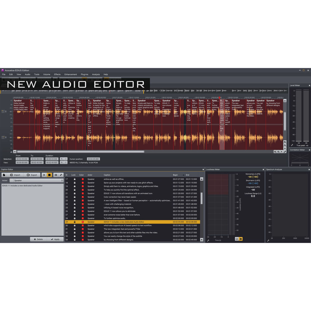 Grass Valley EDIUS 11 Pro Video Editing Software Jump Upgrade from EDIUS 2-9, EDU, Home Edition & Neo
