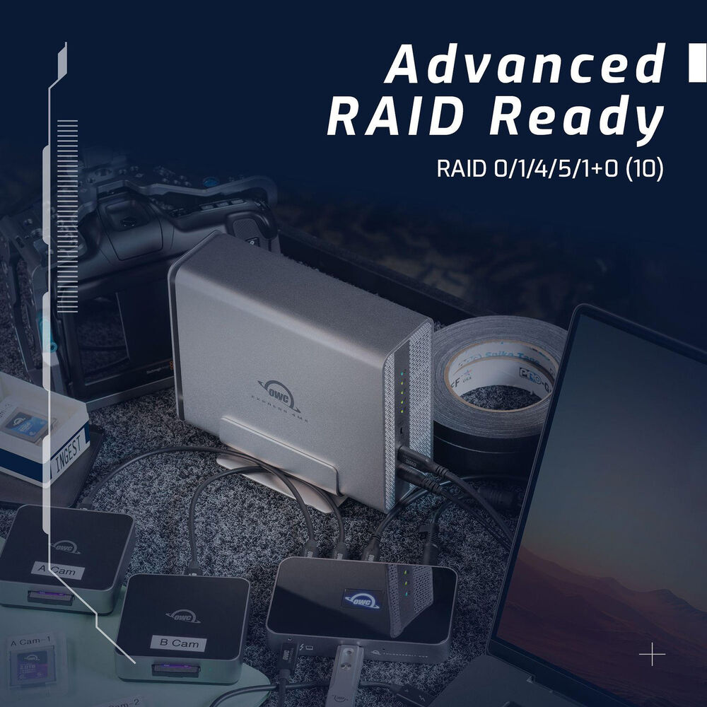 OWC Express 4M2 4-Bay USB4 External SSD Enclosure with SoftRAID