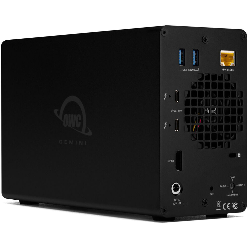 OWC Gemini 14TB 2-Bay Thunderbolt 3 Raid Array