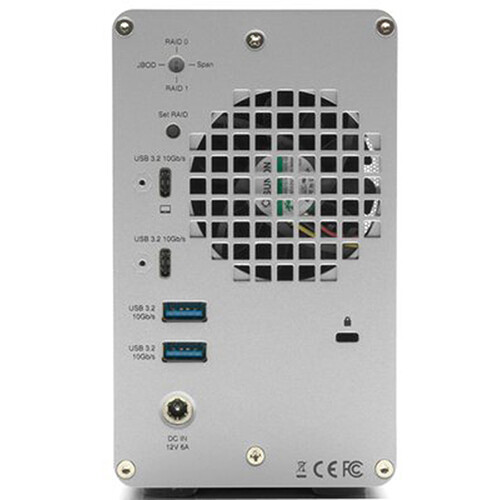OWC Mercury Elite Pro Dual 12TB 2-Bay USB 3.2 Gen 2 RAID Array with 3-Port Hub