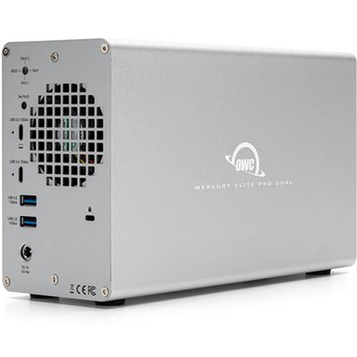 OWC Mercury Elite Pro Dual 32TB 2-Bay USB 3.2 Gen 2 RAID Array with 3-Port Hub