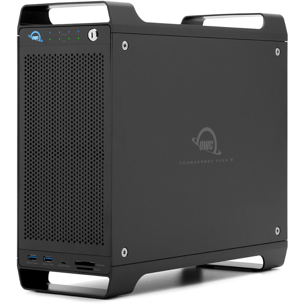 OWC ThunderBay Flex 8 24TB Total = 16TB HD 4TB x 4 and 8TB NVME 2.0TB x 4
