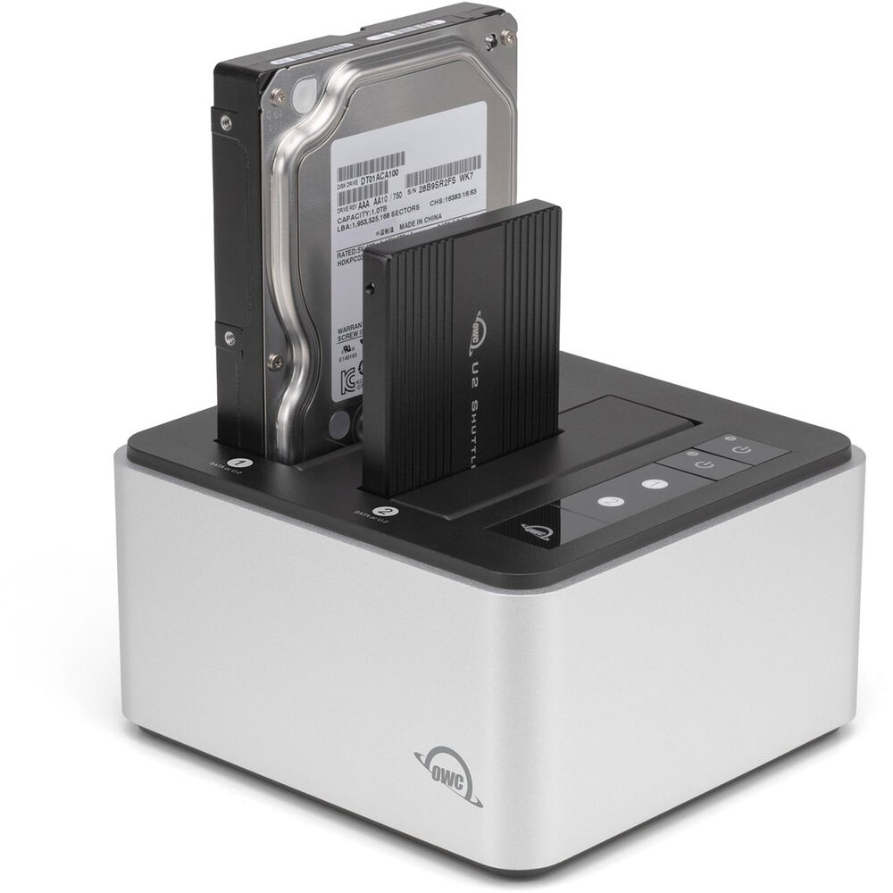 OWC Drive Dock U.2 USB 3.2 (10Gb/s) Dual-Bay Drive Docking Solution for 2.5-inch and 3.5-inch NVMe U.2 and SATA Drives