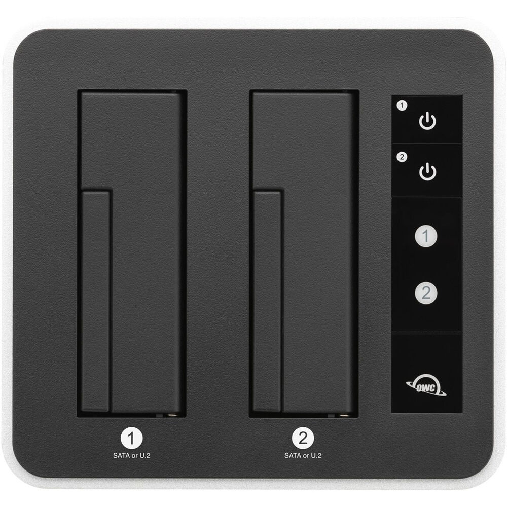 OWC Drive Dock U.2 USB 3.2 (10Gb/s) Dual-Bay Drive Docking Solution for 2.5-inch and 3.5-inch NVMe U.2 and SATA Drives
